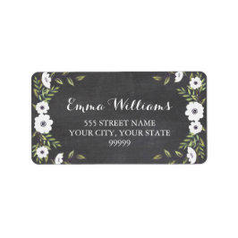 Anémonas pintadas de pizarra - etiquetas de direcc