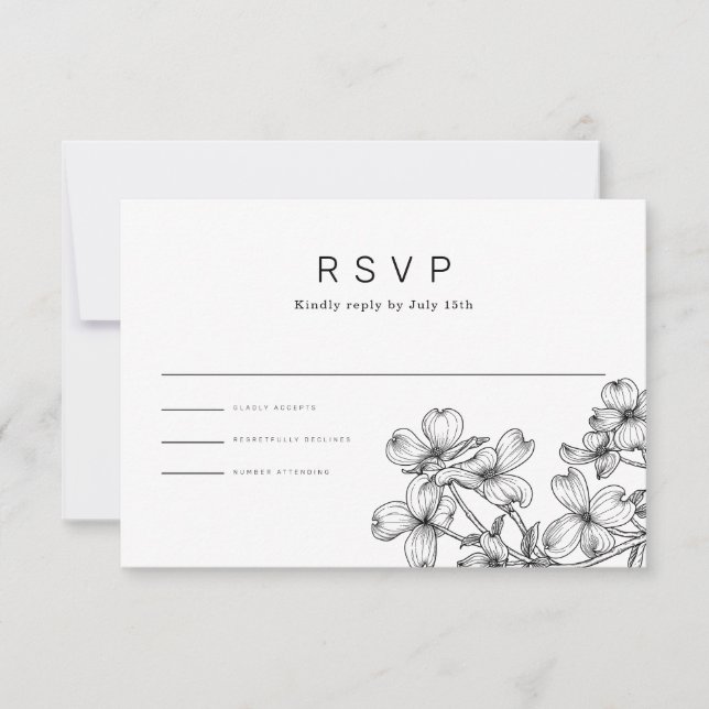 Anemone Bouquet Wedding RSVP (Anverso)