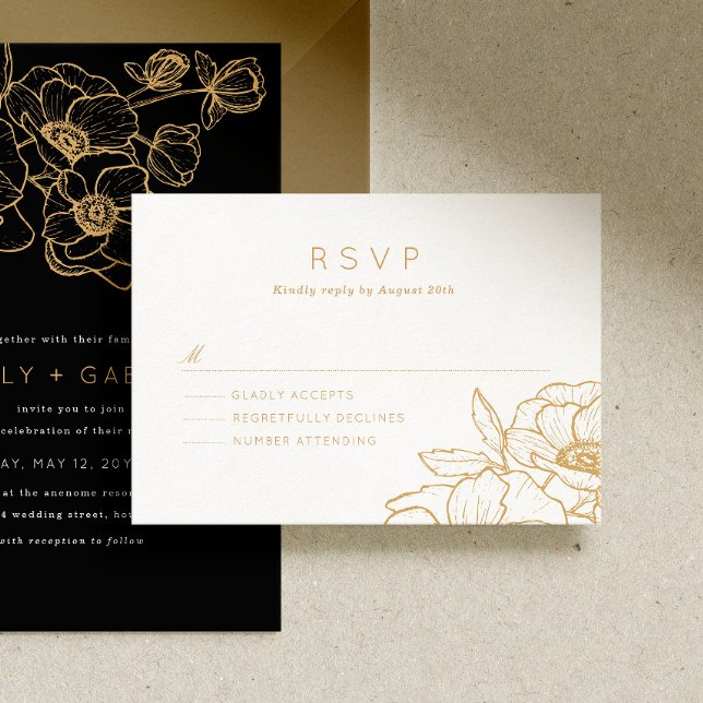 Anemone Bouquet Wedding RSVP (Subido por el creador)