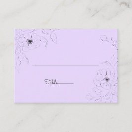 Anemone en la tarjeta de plaza plana de lavanda pá