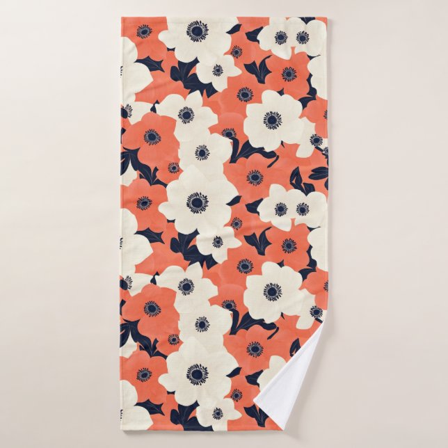 Anemone negrita y Moda (Toalla de baño)