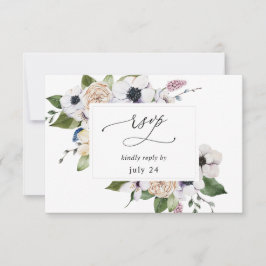 Anemone White Floral w Meal RSVP 2