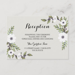 Anemones pintados - Tarjeta de recepción