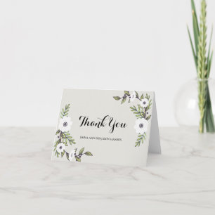 Anemones pintados - tarjetas de agradecimiento