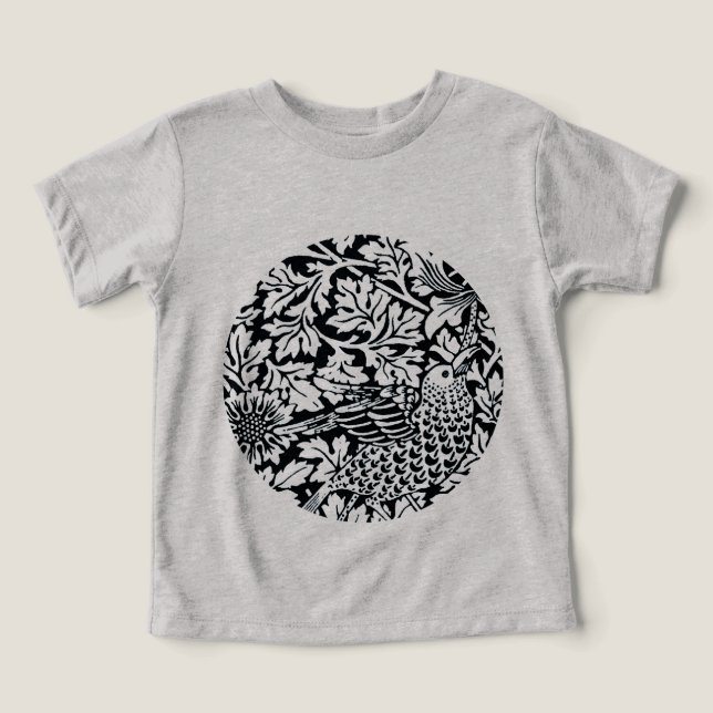 Anenoma de aves del patrón floral William Morris (Diseño delantero )