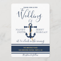 Anfitrión azul: invitación a la boda náutica