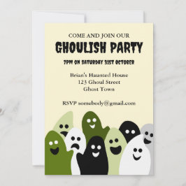 Anfitrión de la invitación a la fiesta de Ghoulish