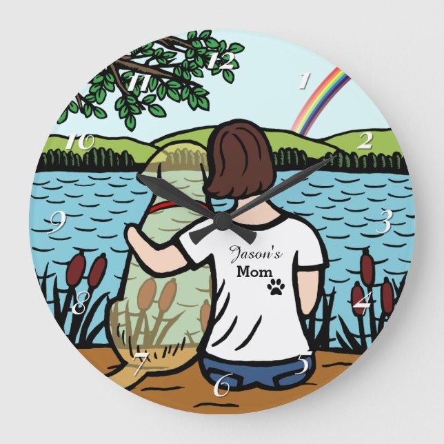 Ángel amarillo de Labrador y reloj de la mamá (Anverso)