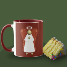 Ángel asiático, taza de café Ángel Guardian