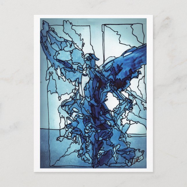 Ángel azul postal (Anverso)