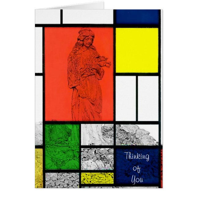 Angel Bouquet Thinking of You Card (Frente)