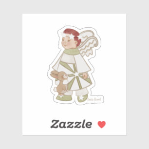 Angel Boy and Bunny Pegatina