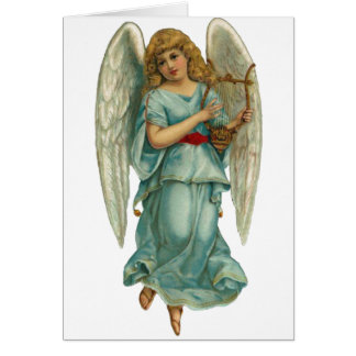 Ángel con alas y arpa