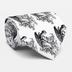 Ángel con arpa y corbata Flora