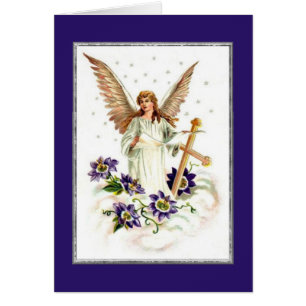 Ángel Con Flores Cruzadas Y Clematis