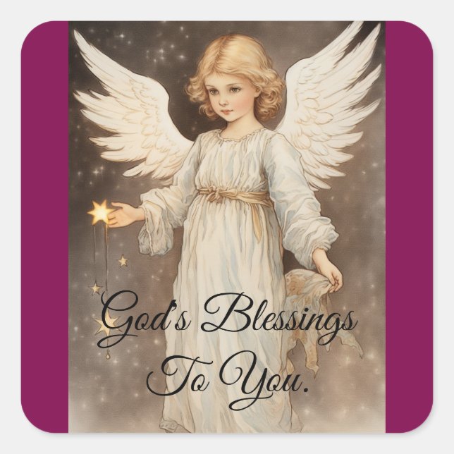 Ángel con Pegatina de estrella (Anverso)