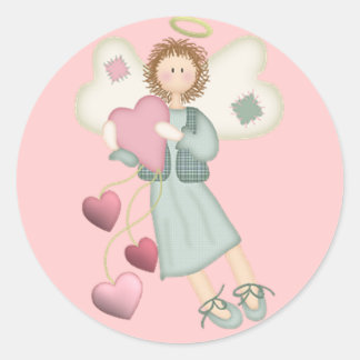 Ángel con Pegatinas del corazón