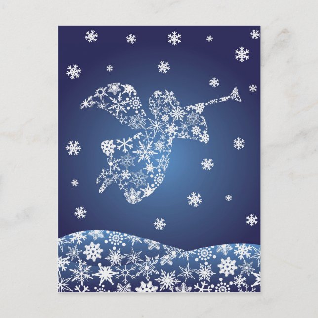 Ángel con tarjeta postal de trompeta (Anverso)