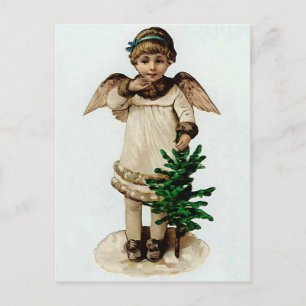 Ángel con un árbol de Navidad
