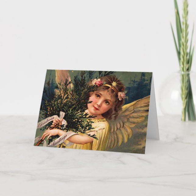 Ángel con un montón de vegetación Navidad (Anverso)