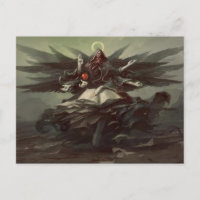 Ángel de Azrael de la postal de la muerte
