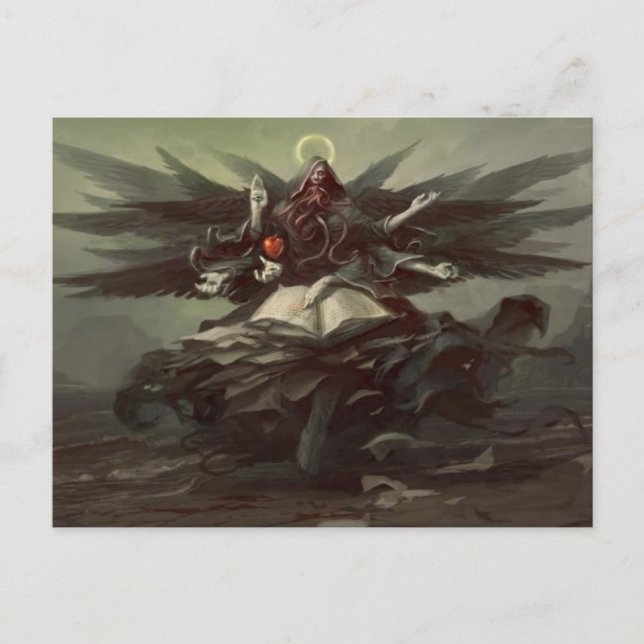 Ángel de Azrael de la postal de la muerte (Anverso)