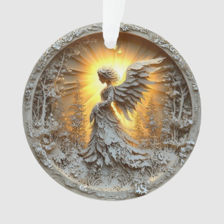 Ángel de brillo de ornamento acrílico