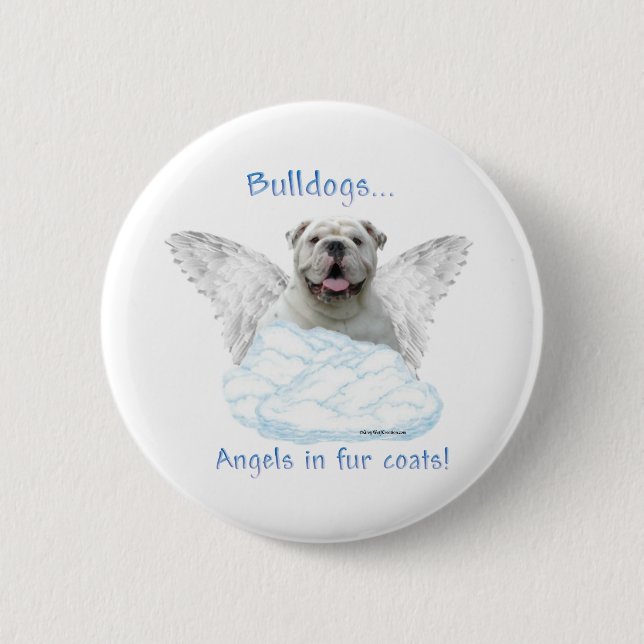 Ángel de bulldog - Botón (Anverso)