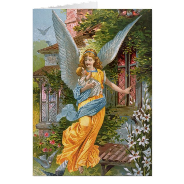Ángel de guarda del Victorian con el bebé (Frente)