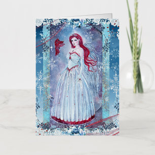 Ángel de invierno con imagen de arte de fantasía c