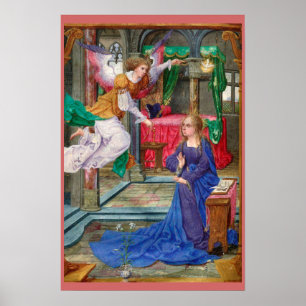 Ángel de la Anunciación y María arte religioso med