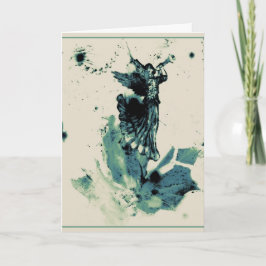 Ángel de la buena tarjeta de Navidad de las