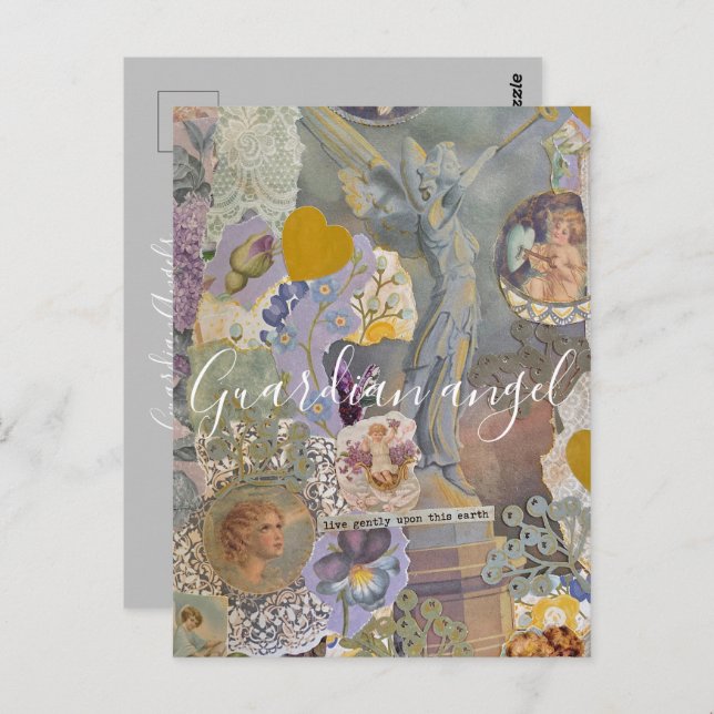 Ángel de la Guarda Envía Tarjeta Postal de Protecc (Anverso / Reverso)