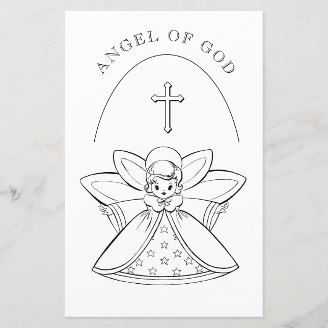 ÁNGEL DE LA PÁGINA DE COLORES DE ORAYER DE DIOS (Anverso)