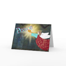 Ángel de la tarjeta de Navidad de la paz