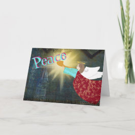 Ángel de la tarjeta de Navidad de la paz