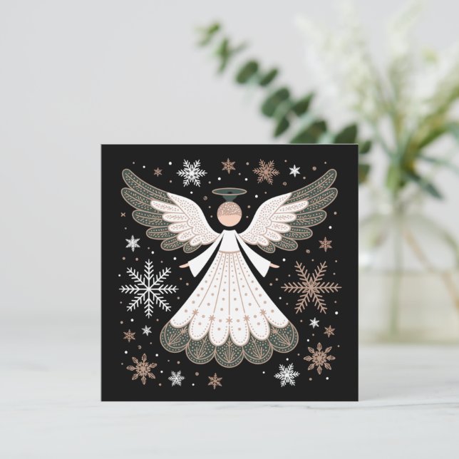 Ángel de Navidad con Brillo Cristiano Xmas Religio (Anverso de pie)