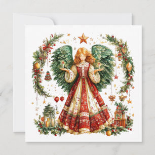 Ángel de Navidad con velas