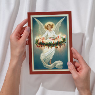 Ángel de Navidad cristiano victoriano retro vintag