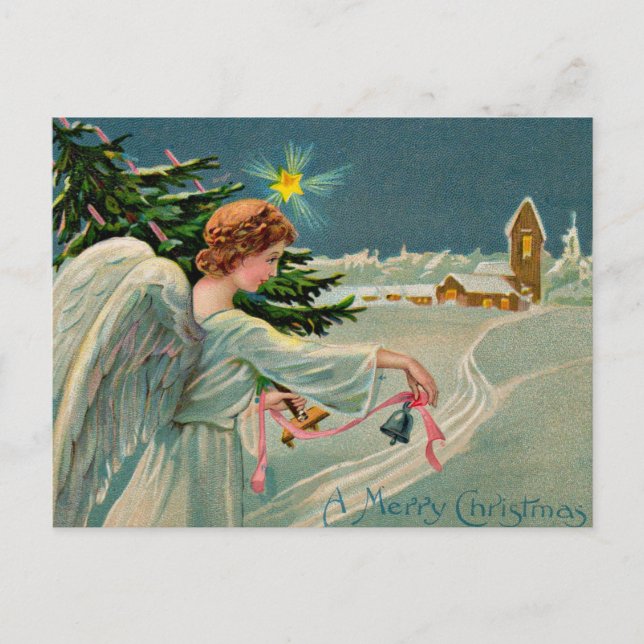 ángel de Navidad de 1908 Feliz Navidad (Anverso)