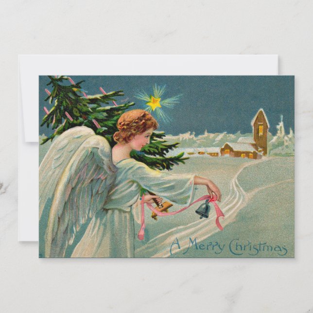 Ángel de Navidad de 1908 Un feliz día de Navidad (Anverso)