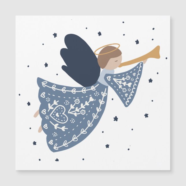 Ángel de Navidad Paz en la Tierra Fiesta Celestial (Anverso)