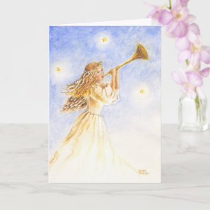Ángel de Navidades cristianos con tarjeta de salud