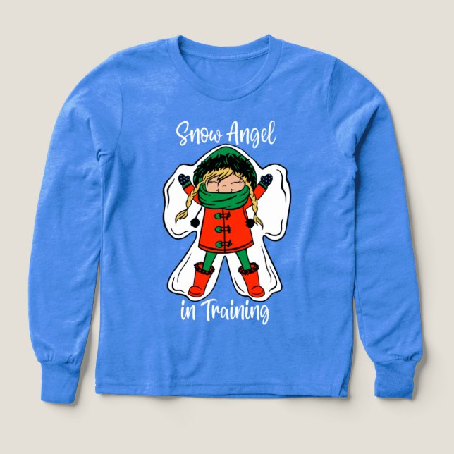 Ángel de nieve lindo de invierno  (Diseño frontal)