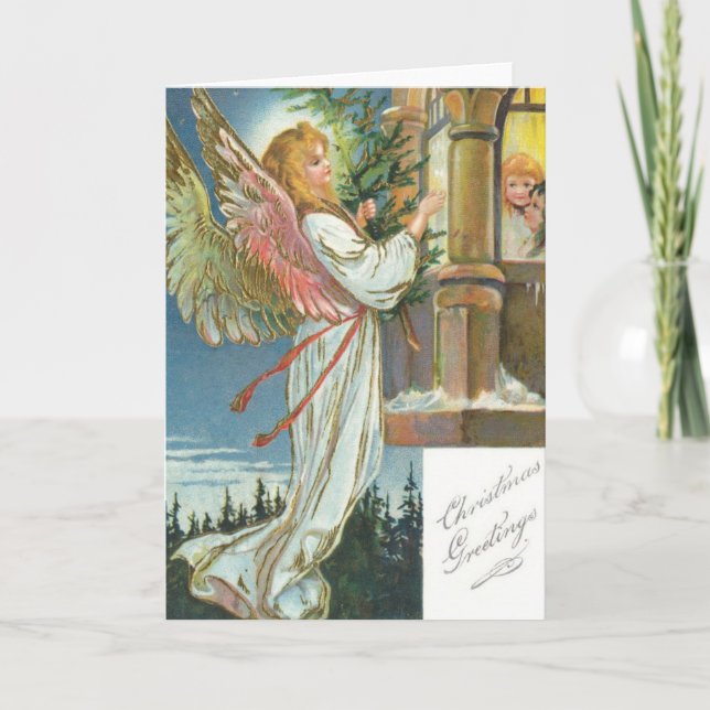 ángel de saludos de Navidad (Anverso)