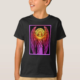 Ángel de vidrio templado niños camiseta oscura