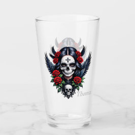 Ángel del cráneo de azúcar con Rosas.