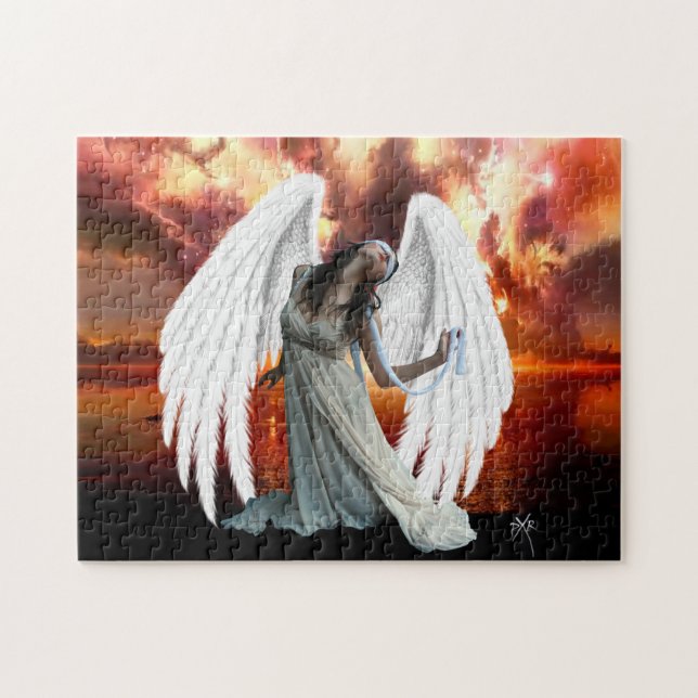 Ángel del rompecabezas de la angustia (Horizontal)