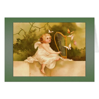 Ángel del Tarjeta-Bebé del ángel del vintage con