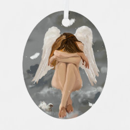 ¡Ángel, descansa! Adorno de cerámica